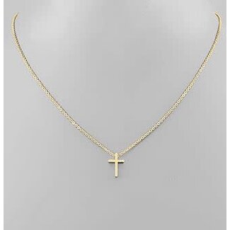 Cross Pendant Necklace - Gold