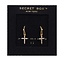 Mini CZ Cross Drop Earrings