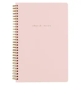 Blush Pink Spiral Church Notes Notebook