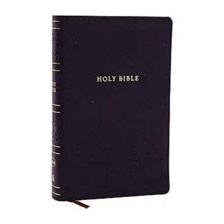 NKJV Holy Bible, Personal Size Large Print Reference Bible, Black, Leathersoft, 43,000 Cross References, Red Letter, Thumb Indexed, Comfort Print: New King James Version