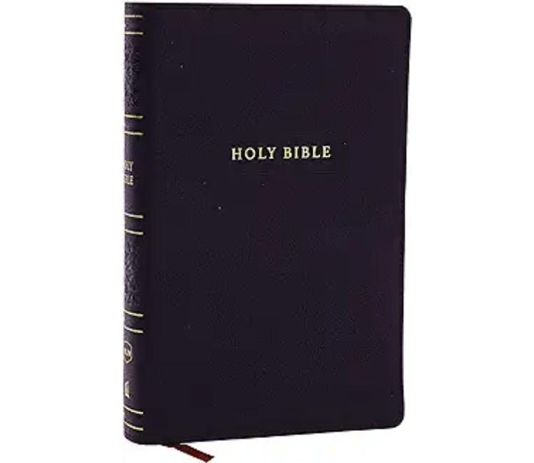 NKJV Holy Bible, Personal Size Large Print Reference Bible, Black, Leathersoft, 43,000 Cross References, Red Letter, Thumb Indexed, Comfort Print: New King James Version