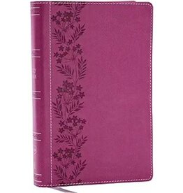 NKJV Holy Bible, Personal Size Large Print Reference Bible, Pink, Leathersoft, 43,000 Cross References, Red Letter, Thumb Indexed, Comfort Print: New King James Version