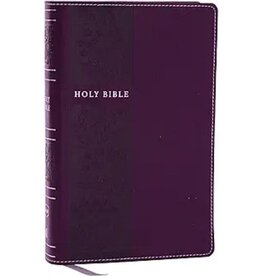 NKJV Holy Bible, Personal Size Large Print Reference Bible, Purple, Leathersoft, Red Letter, Thumb Indexed, Comfort Print: New King James Version
