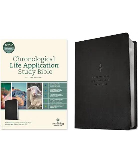 NLT Chronological Life App. Study Bible, (2nd Ed.) Ebony Leaf