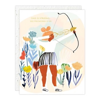 She is Strong Encouragement Card