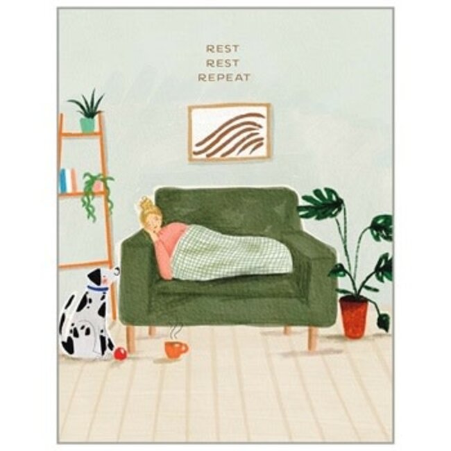 Rest Repeat Get Well Card