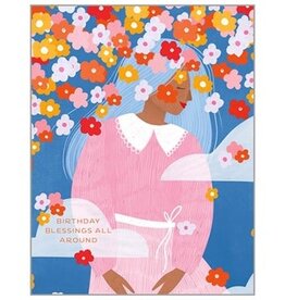Flowery Girl Birthday Card