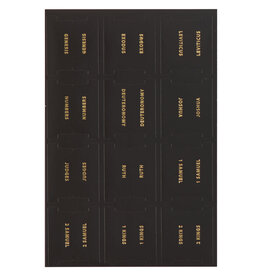 Black and Gold Peel-and-Stick Bible Indexing Tabs
