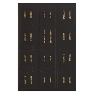 Black and Gold Peel-and-Stick Bible Indexing Tabs