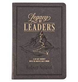 Legacy of Leaders Gray Faux Leather Devotional