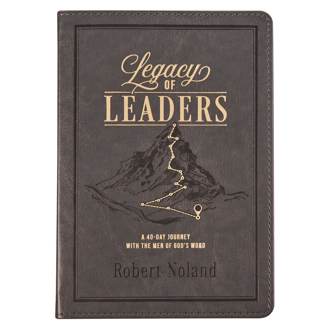 Legacy of Leaders Gray Faux Leather Devotional
