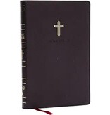 NKJV Ultra Thinline Bible, Black Leathersoft, Red Letter, Comfort Print