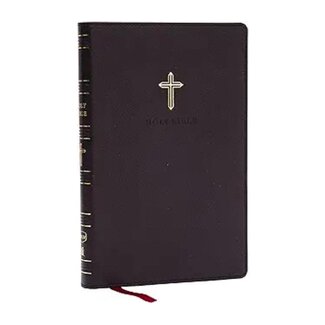 NKJV Ultra Thinline Bible, Black Leathersoft, Red Letter, Comfort Print