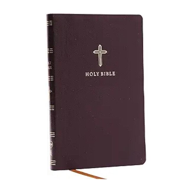 NKJV Ultra Thinline Bible, Burgundy Bonded Leather, Red Letter, Comfort Print