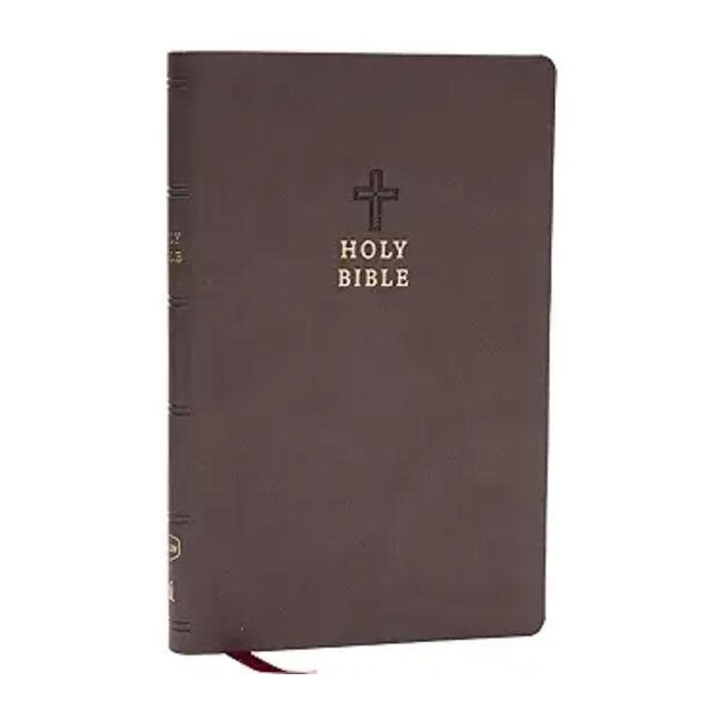 NKJV Value Ultra Thinline Bible, Charcoal Leathersoft,  Red Letter, Comfort Print