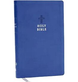 NKJV Value Ultra Thinline Bible, Leathersoft, Blue, Red Letter, Comfort Print