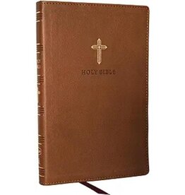 KJV Holy Bible, Ultra Thinline, Brown Leathersoft, Red Letter, Comfort Print