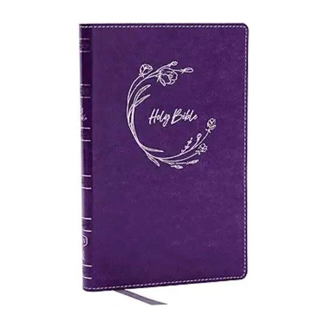 KJV Holy Bible, Ultra Thinline, Purple Leathersoft, Red Letter, Comfort Print