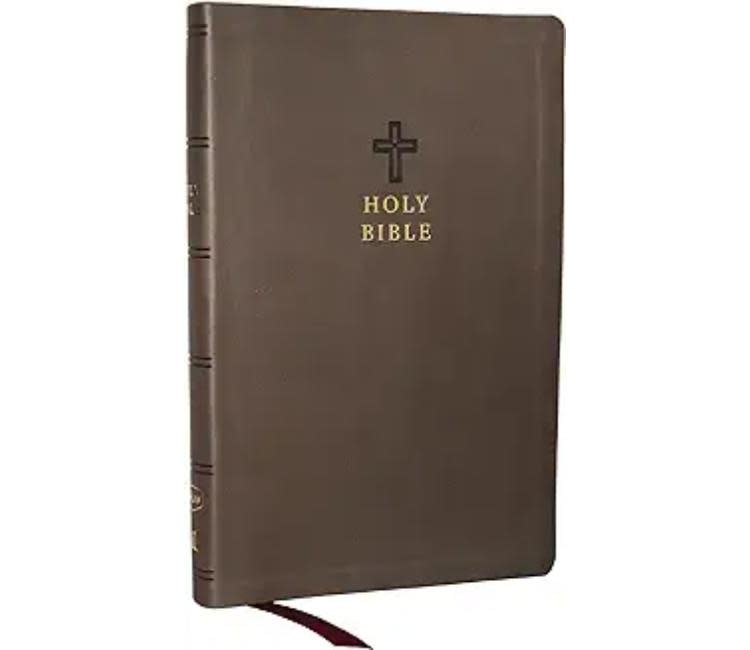 KJV Holy Bible, Value Ultra Thinline, Charcoal Leathersoft, Red Letter, Comfort Print