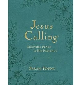 Sarah Young Jesus Calling, Large Text Teal Leathersoft, with Full Scriptures