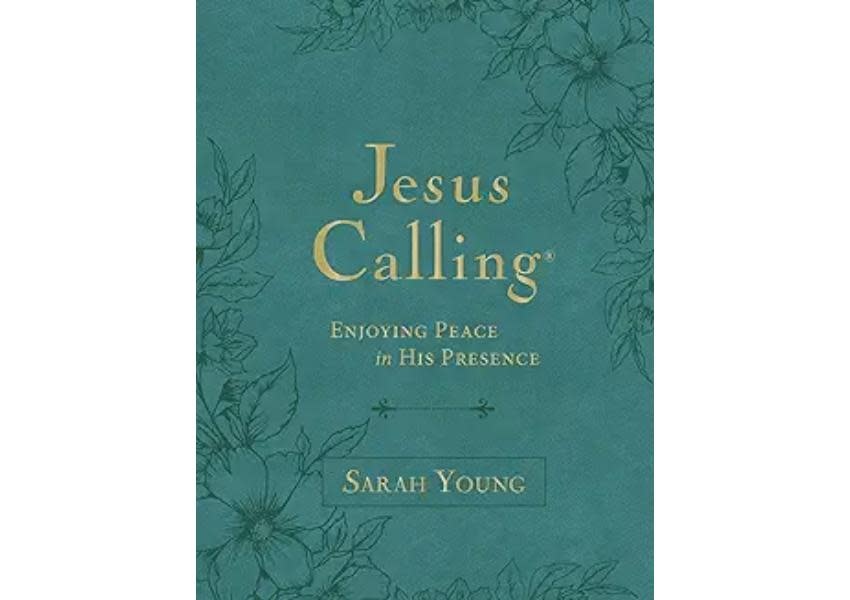 Sarah Young Jesus Calling, Large Text Teal Leathersoft, with Full Scriptures