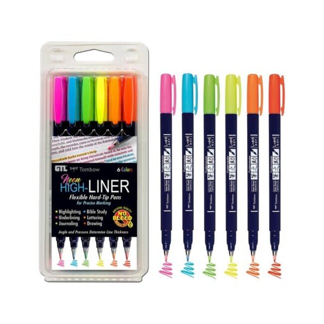 Neon High-Liner Flexible Hard-Tip Pens