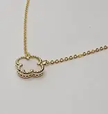 Clover Necklace - White 17 1/4"