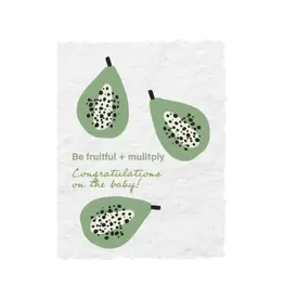 Be Fruitful + Multiply | Pear Christian Baby Greeting Card