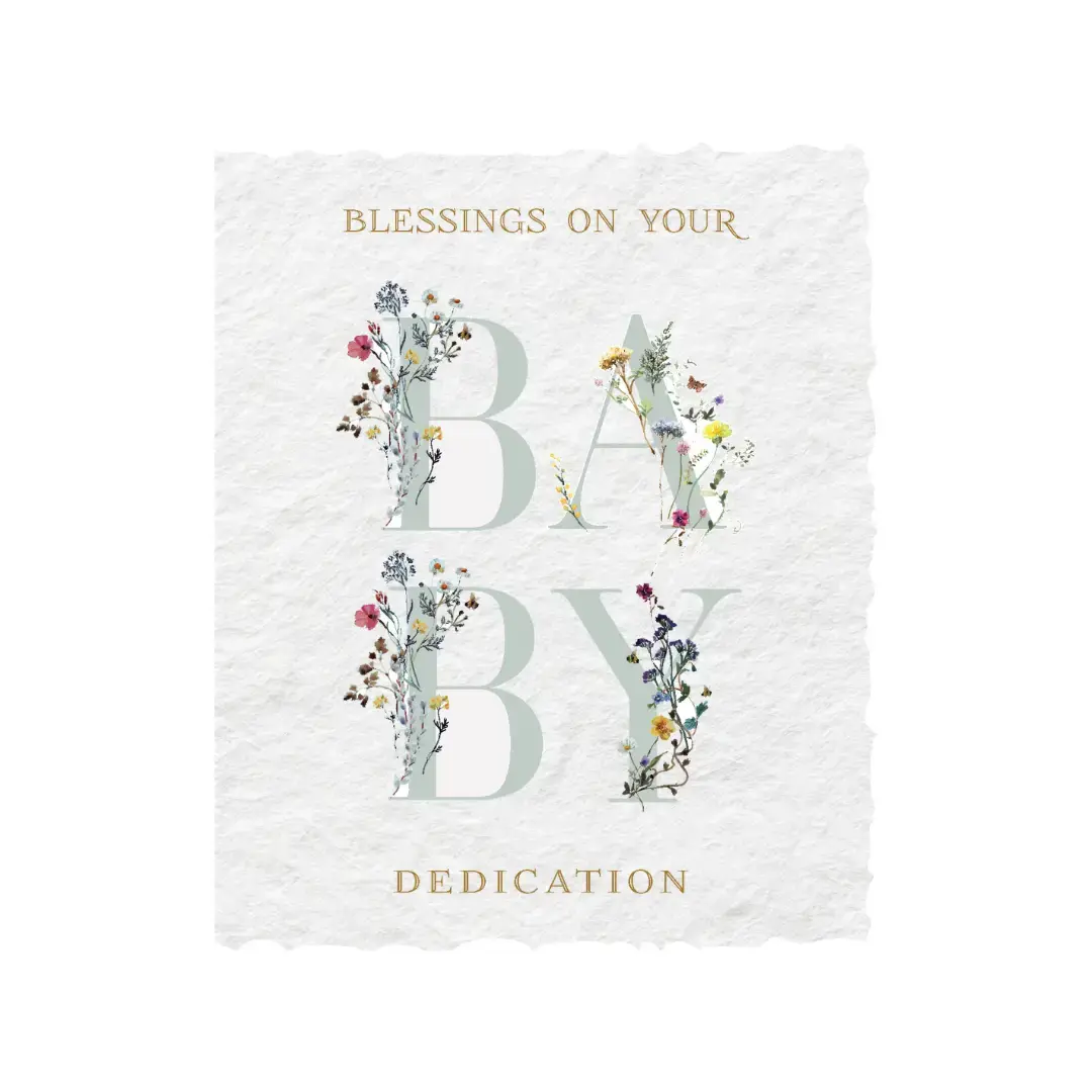 Blessings on Your Baby Dedication | Christian Greeting Card