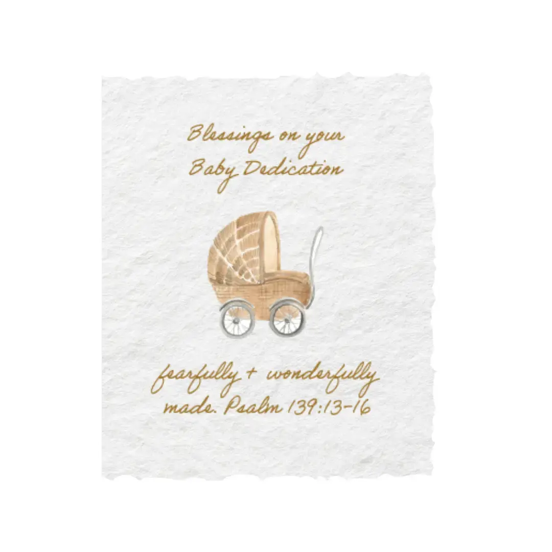 Fearfully + Wonderful Made |  Baby Dedication Greeting Card