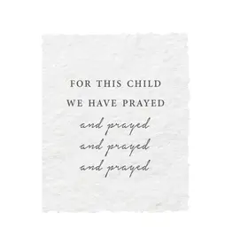 For This Child We Have Prayed | Baby/Religious Card
