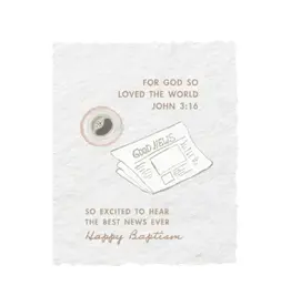 Happy Baptism John 3:16 | Religious Christian Greeting Card