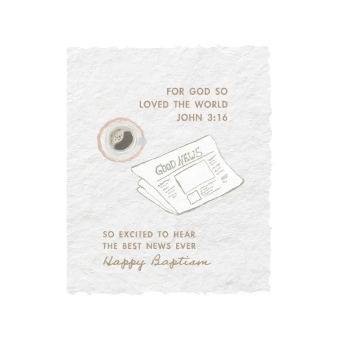 Happy Baptism John 3:16 | Religious Christian Greeting Card