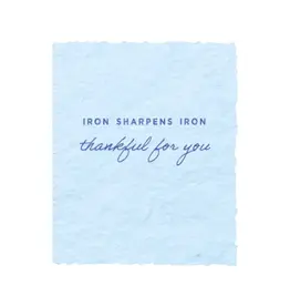 Iron Sharpens Iron Thankful | Christian Greeting Cards