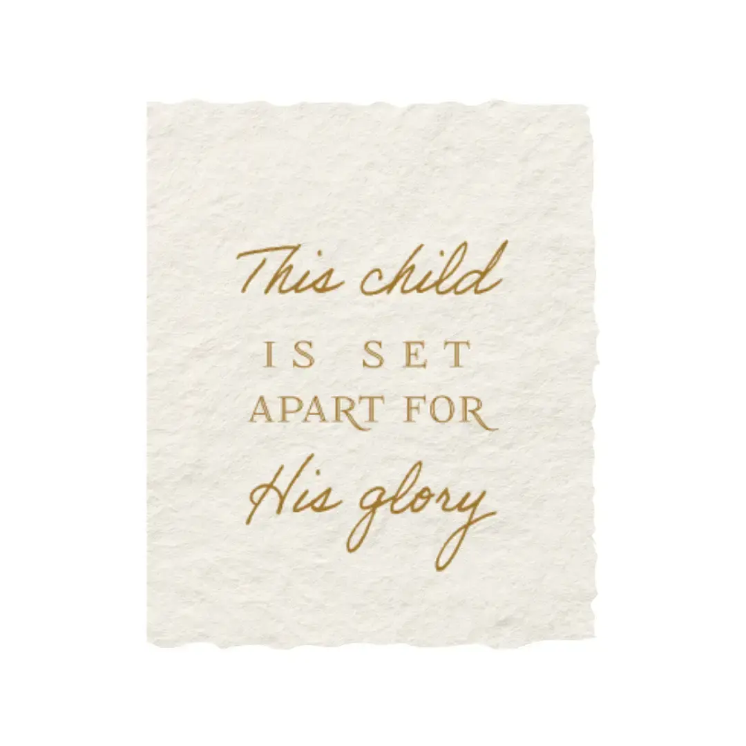 This Child Is Set Apart |  Baby Religious Greeting Card