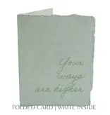 Your ways are higher | Religious Christian Greeting Card
