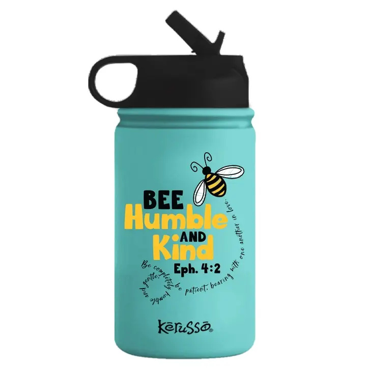 12 oz Stainless Steel Sport Bottle Bee Humble