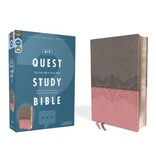 NIV, Quest Study Bible, Leathersoft, Gray/Pink, Comfort Print