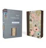 NIV, Thinline Bible, Large Print, Leathersoft, Floral, Zippered, Red Letter, Comfort Print