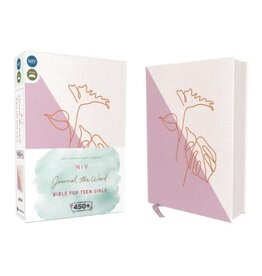 NIV, Journal the Word Bible for Teen Girls, Cloth over Board, Lavender/White, Red Letter