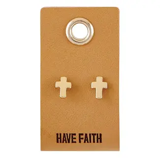 Leather Tag Earrings -