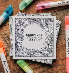 Scripture Memory Cards - Coloring Floral