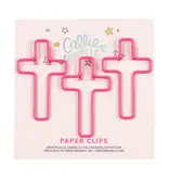 Pink Cross Paperclips