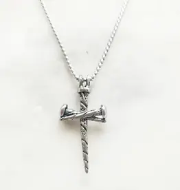 His Courage Nail Cross Necklace