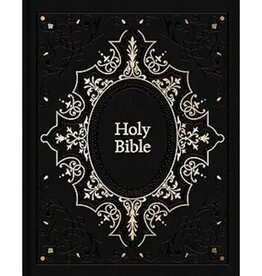 KJV Family Bible, Black Ornate, Red Letter Edition, Comfort Print