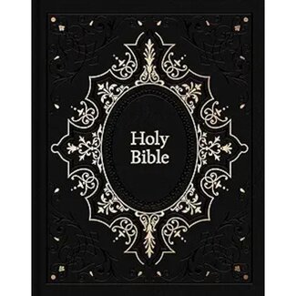 KJV Family Bible, Black Ornate, Red Letter Edition, Comfort Print