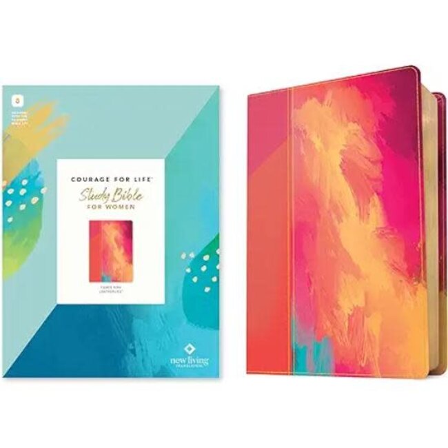 NLT Courage For Life Study Bible for Women Fierce Pink
