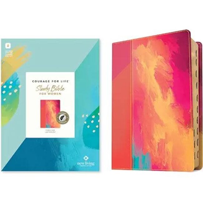 NLT Courage for Life Study Bible for Women Fierce Pink LL Index