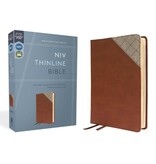 NIV, Thinline Bible, Leathersoft, Brown, Red Letter, Comfort Print