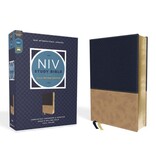 NIV Study Bible, Fully Revised Edition, Leathersoft, Navy/Tan, Red Letter, Comfort Print